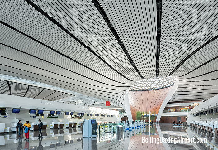 Beijing Daxing PKX Airport check-in counters