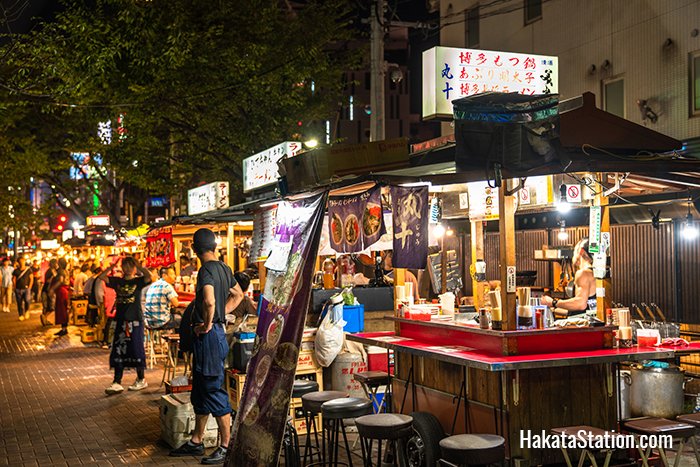Street Food Stallas in Nakasu Island Area