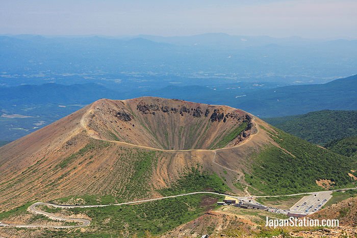 Fukushima Prefecture’s Mt. Azuma-kofuji is an active volcano known for its intact crater and many onsen hot springs nearby