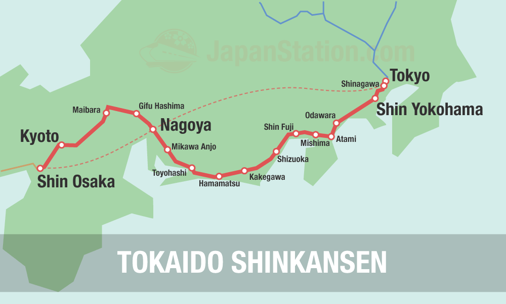 Tokaido Shinkansen Map