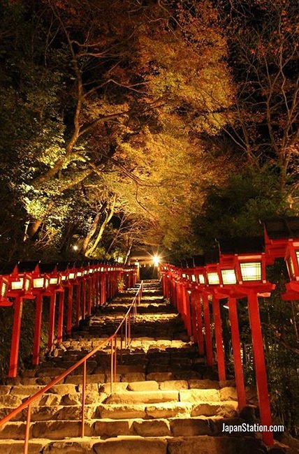 Stairs leading to Kifune Shrine