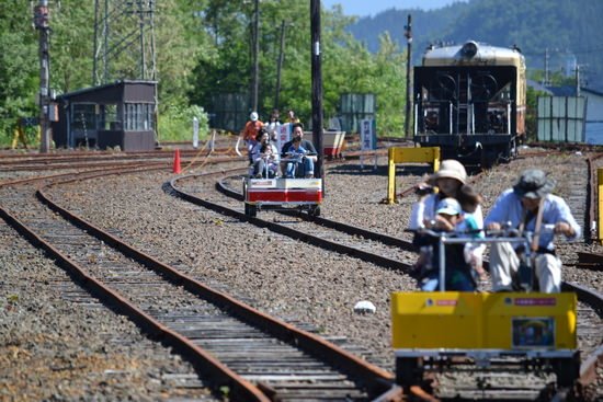 Making tracks at the theme park. Picture courtesy of Kosaka Railroad Railpark