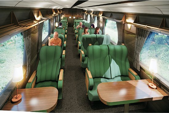An artist’s impression of the seating in the 1st and 3rd carriages