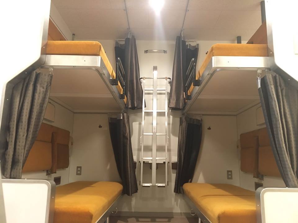 The hostel will use original bunks from the Hokutosei Limited Express