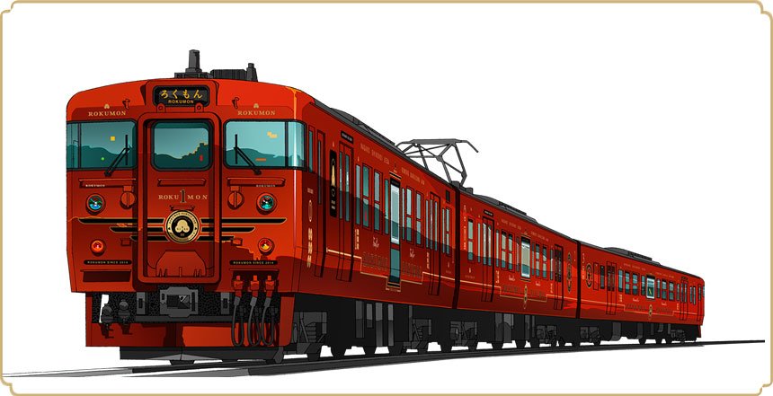 The Rokumon sightseeing train runs between Karuizawa and the city of Nagano. Image courtesy of Shinano Railway