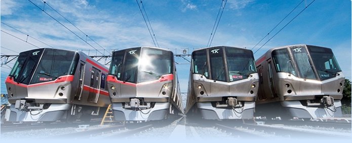 The Tsukuba Express or TX runs at a top speed of 130 km per hour