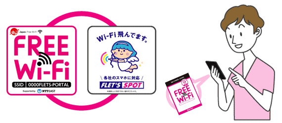 NTT East’s Free Wi-Fi Sign