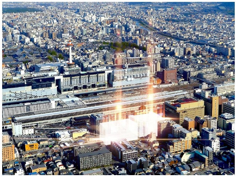 The location of the two new hotels in relation to Kyoto Station