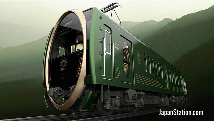 Eizan Electric Railway’s new Hiei tourist train