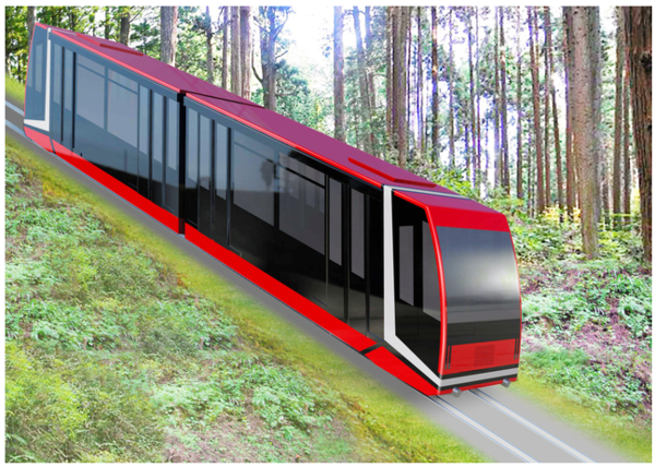 The new design for the Koyasan Cable Car
