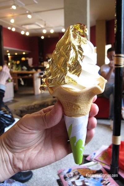 A taste of luxury with gold leaf ice cream