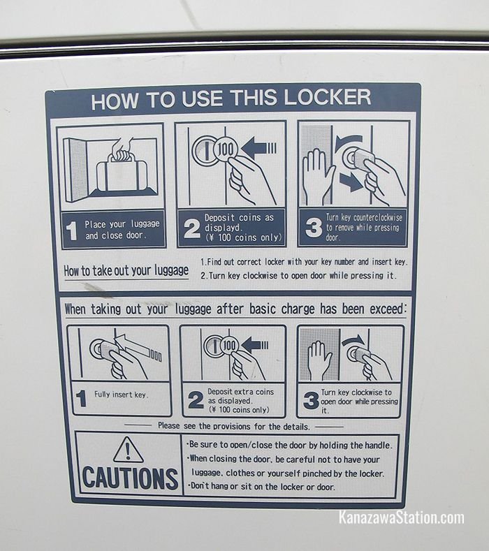 Instructions for using key lockers