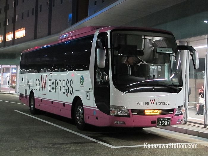 A Willer Express service bound for Shinjuku and Tokyo Disneyland