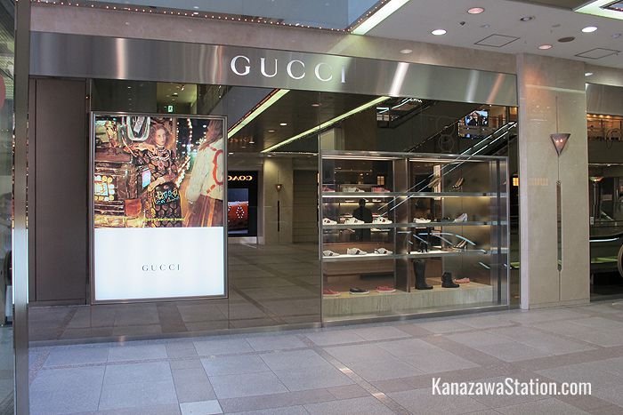 Gucci on the 1st floor is the renowned Italian brand of men’s and ladies luxury leather goods
