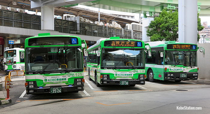 Kobe City buses in Sannomiya