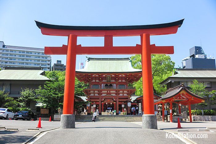 The second torii gate on the approach to the main shrine building