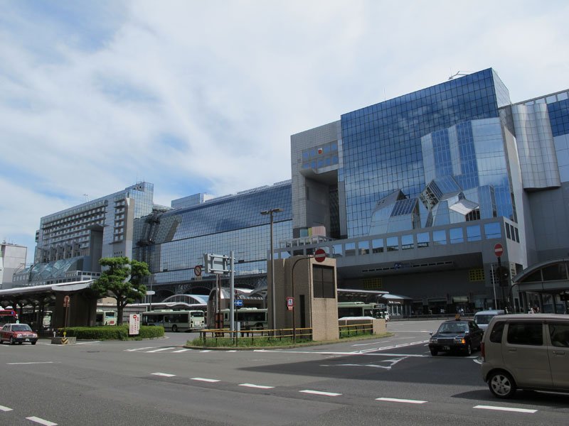 The current Kyoto Station: a triumph of futurism in a city of ancient traditions