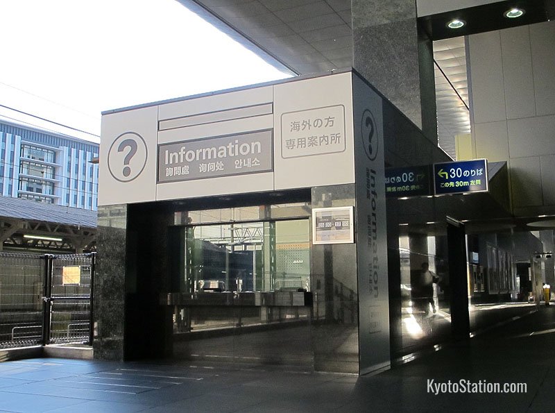 Between platforms 0 and 30 there is an information booth with English speaking staff
