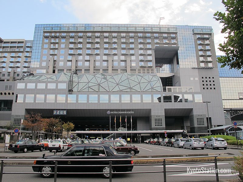 Hotel Granvia occupies the north east corner of the Kyoto Station building