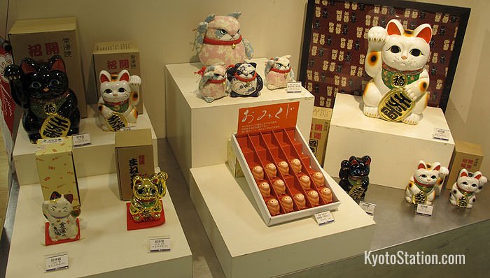 These maneki neko or inviting cats are among the popular souvenirs on the 10th floor