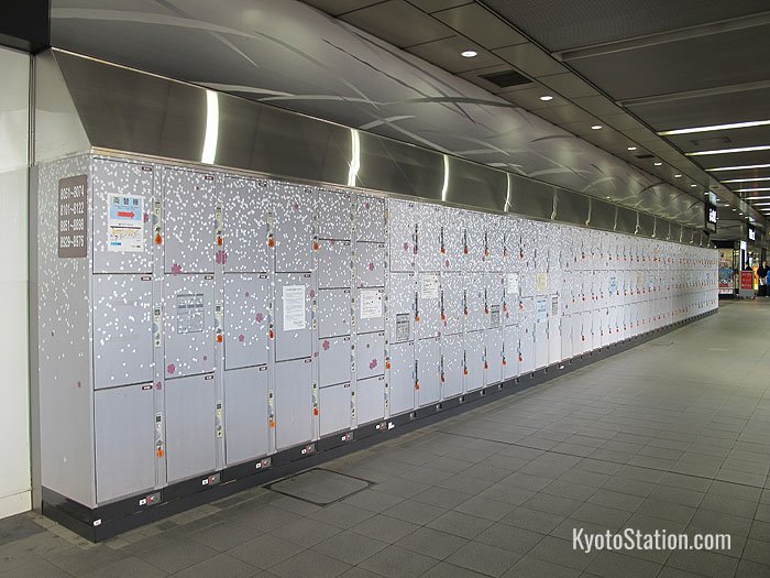 Lockers on the outside of Kyoto Station’s southern exits