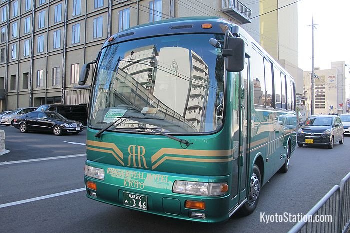 The free hotel shuttle bus makes regular trips between the hotel and Kyoto Station