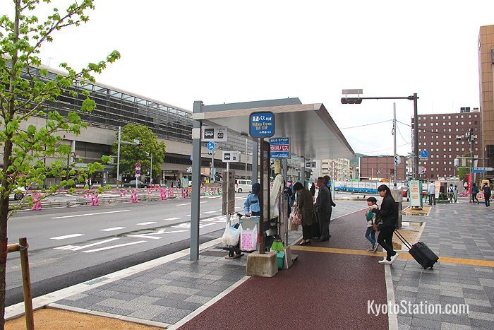 In Kyoto the overnight Nankai Express departs from the G3 bus stop outside the KKD building