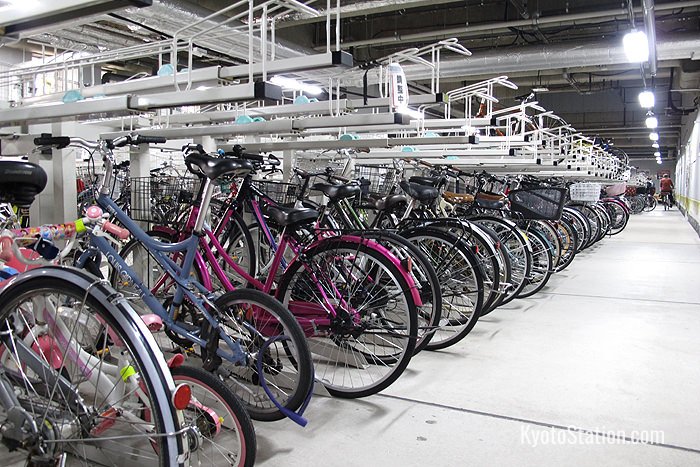 Bicycles can be parked on the north side of the building’s 1st floor