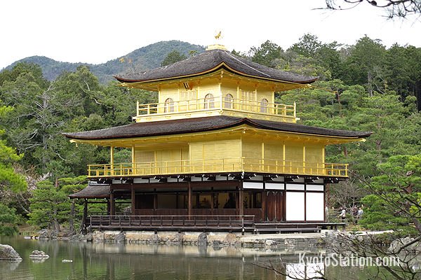 The famous Golden Pavilion of Kinkakuji Temple