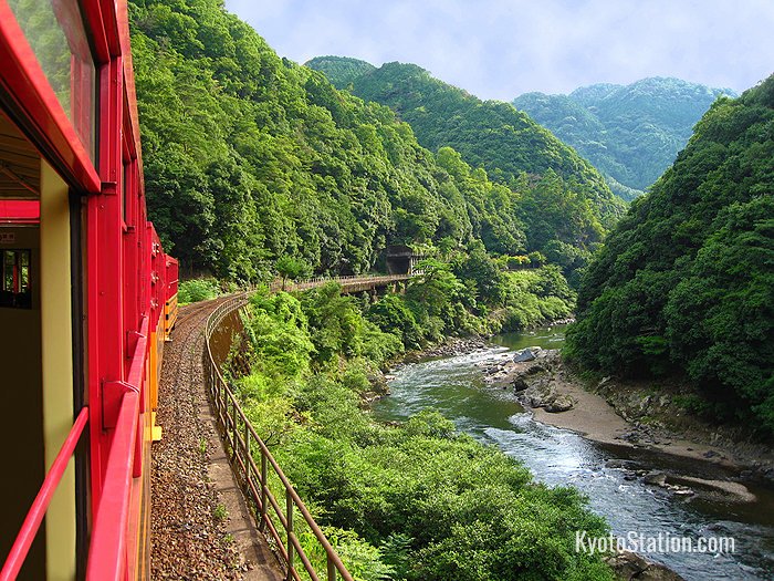 Hozugawa River View from Sagano Romantic Train