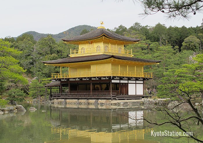 A vision of Zen beauty, the world famous Golden Pavilion of Kinkakuji Temple