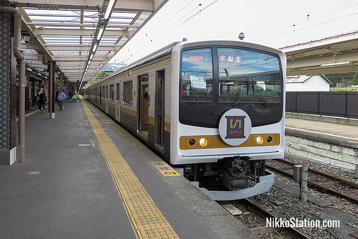 The Iroha Train at JR Nikko Station