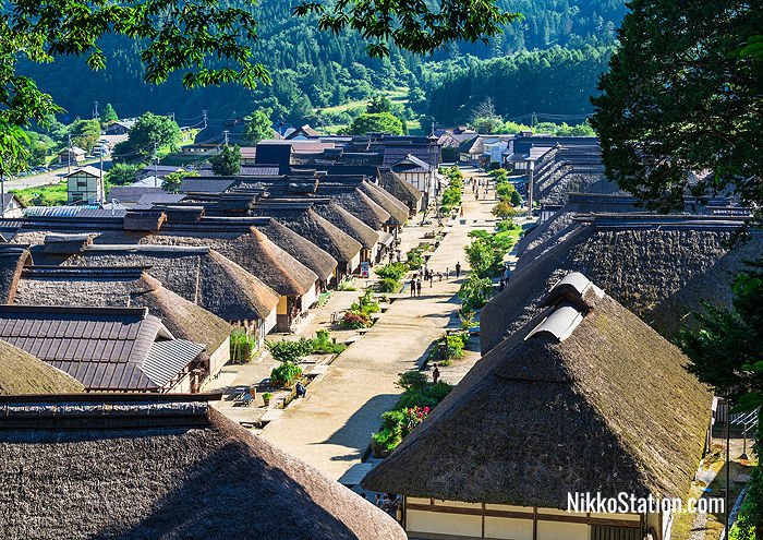 The thatched roofs of Ouchi-Juku