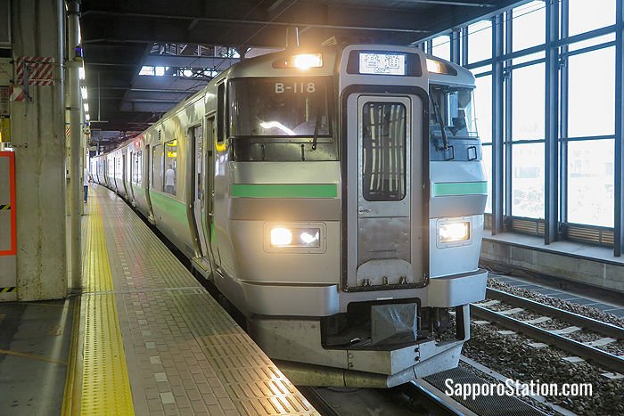 A local train for Iwamizawa at Sapporo Station