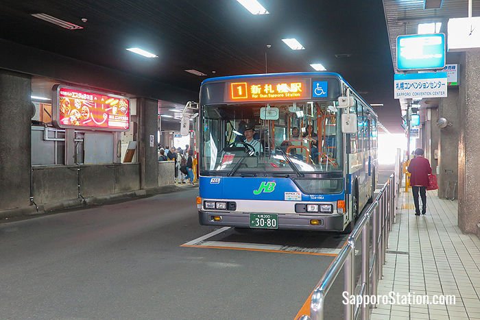 Inside Sapporo Station Bus Terminal
