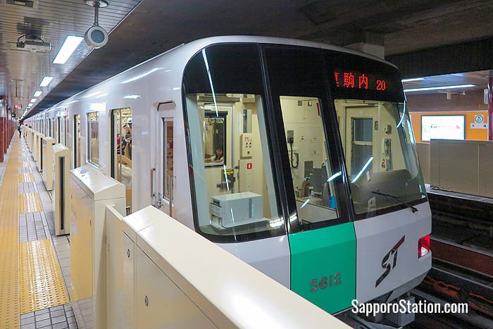 A Sapporo subway train on the Namboku Line