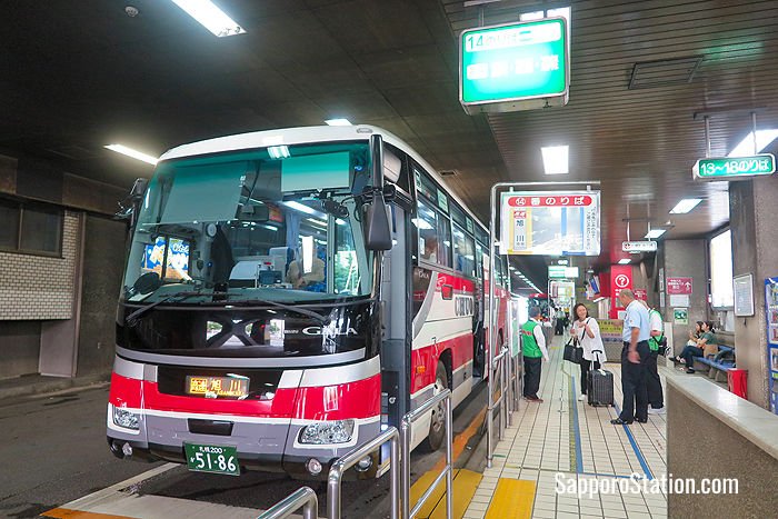 The express bus service for Asahikawa
