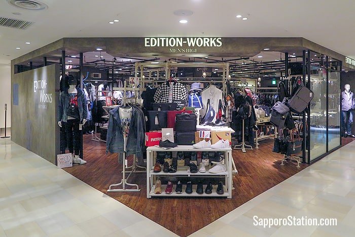 Edition-Works Men’s Bigi on the 5th floor sells casual fashions aimed at men in their 30s and 40s