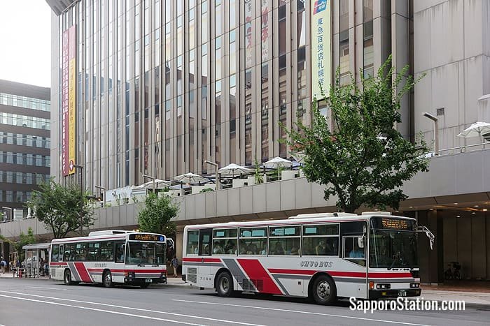 Bus stops on the south side of Tokyu Department Store
