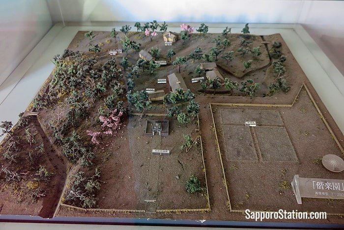 A diorama in the Seikatei showing Kairakuen Park as it appeared in the 19th century
