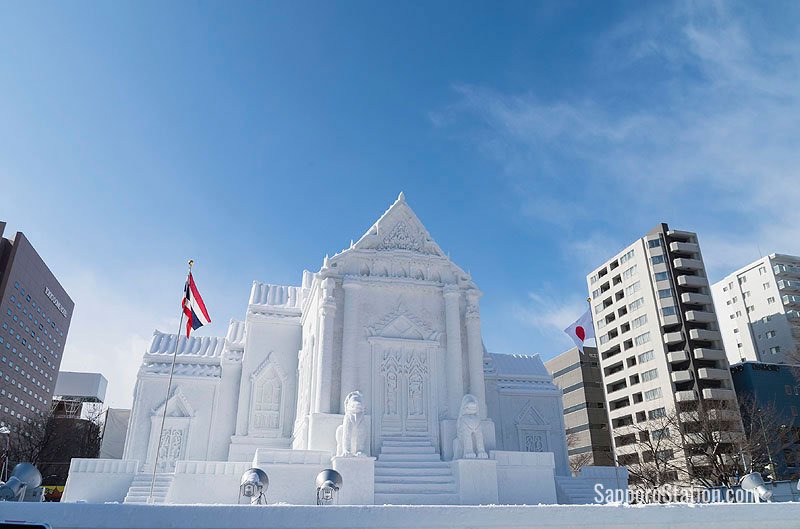 Odori Park is the main location of the Sapporo Snow Festival