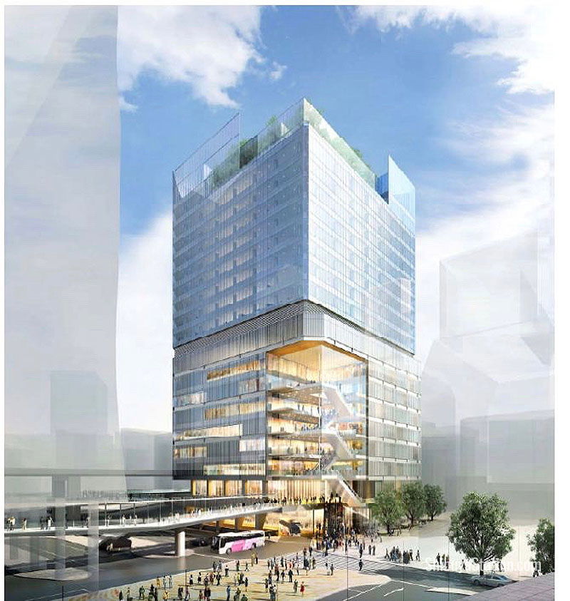 A new building in the Dogenzaka area near the Shibuya Mark City complex will have commercial and office space