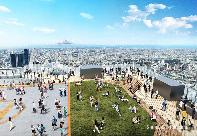 At 3,000 square meters, the rooftop observation deck will be one of Japan’s biggest