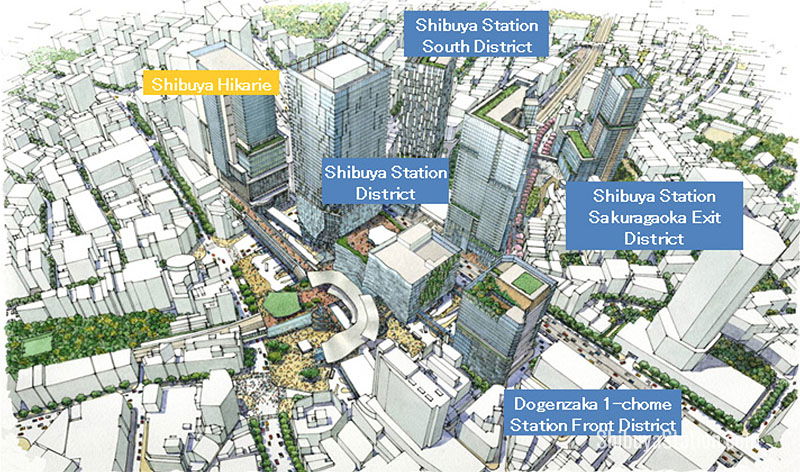 Shibuya will have four new redevelopment projects while the terminal itself gets an overhaul