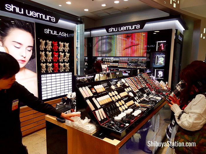 Shu Uemura cosmetics at Tokyu Department Store's Toyoko branch at Shibuya Station