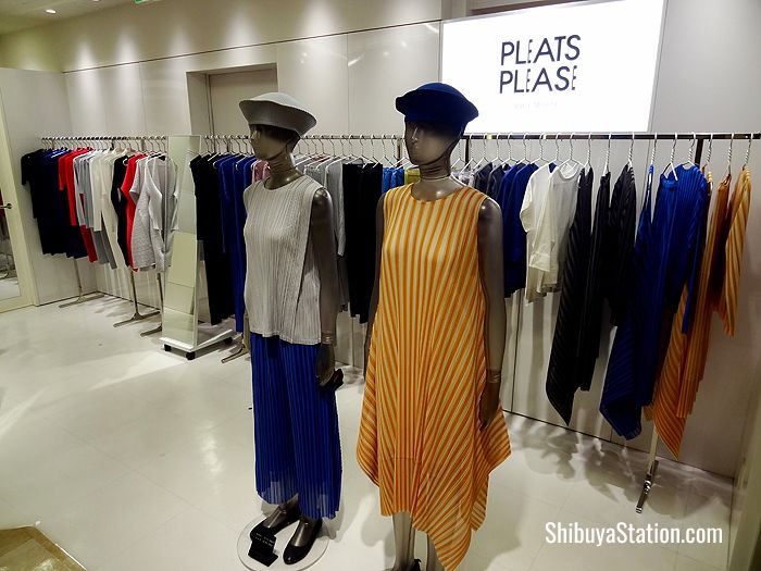 Offerings by designer Issey Miyake on the seventh floor of the West Building at Tokyu Department Store's Toyoko branch at Shibuya Station