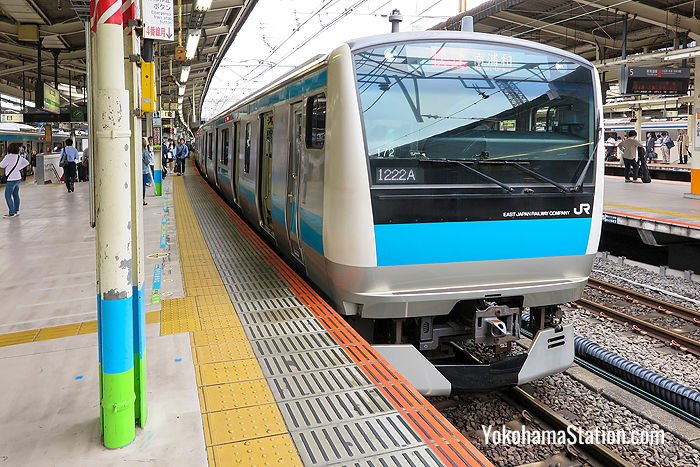 A Keihin-Tohoku Line service at Platform 4, Yokohama Station