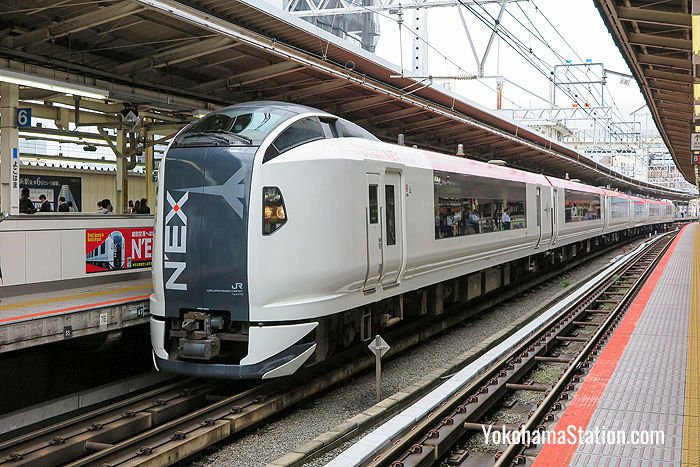 The Narita Express at Yokohama Station