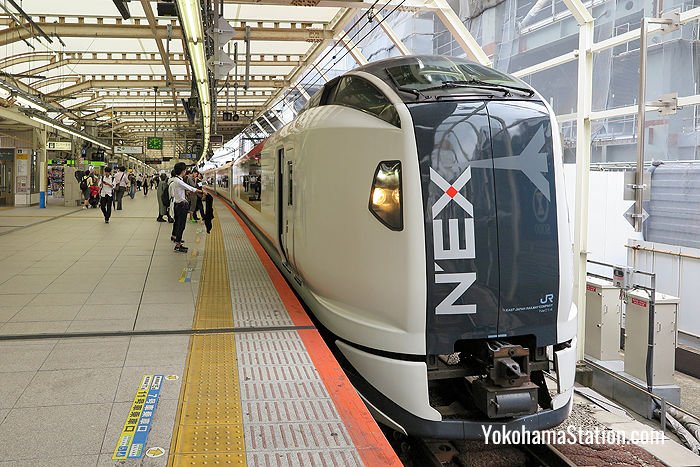 The Narita Express at Platform 10, Yokohama Station