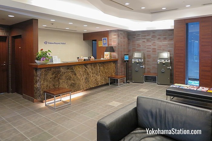 The 24-hour front desk and lobby